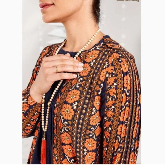 Matilda Jane Floral Top Blouse Floret Pintuck Peasant Women’s Small - Picture 2 of 16